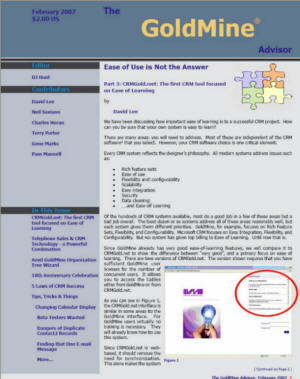 The GoldMine Advisor - February 2007