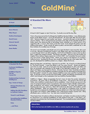 The GoldMine Advisor - June 2007